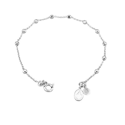 silver rosary bracelet