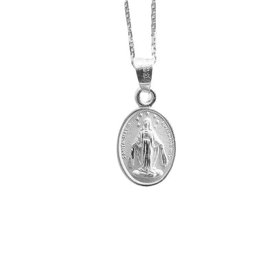 Silver Miraculous Medal Necklace - Guadalupe Gifts