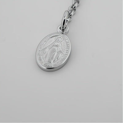 Silver Miraculous Medal Rosary Bracelet - Guadalupe Gifts