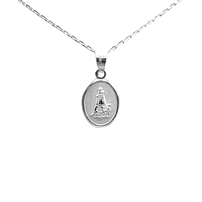 Silver Our Lady of Charity Necklace - Guadalupe Gifts