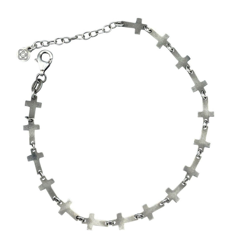 Silver Oxidized Multi Cross Bracelet - Guadalupe Gifts