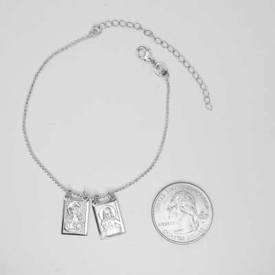 Silver-Plated Scapular Bracelet - Guadalupe Gifts