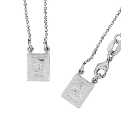 Silver-Plated Scapular Dainty Necklace - Guadalupe Gifts