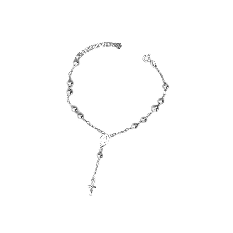 Silver Rosary Bracelet with Miraculous Medal - Guadalupe Gifts