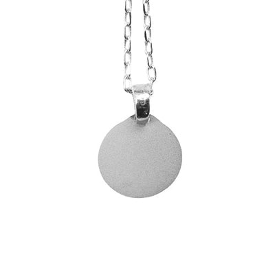 Silver Sacred Heart Mini Round Necklace - Guadalupe Gifts
