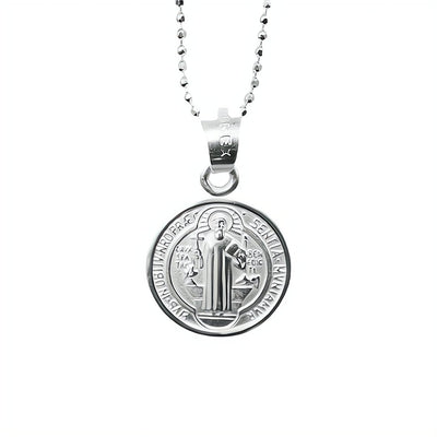 silver st benedict medal round