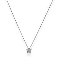 Silver Star Necklace w/ Zirconias - Guadalupe Gifts