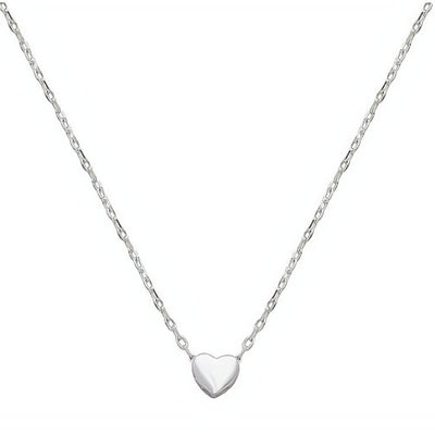 Silver Tiny Heart Necklace - Guadalupe Gifts