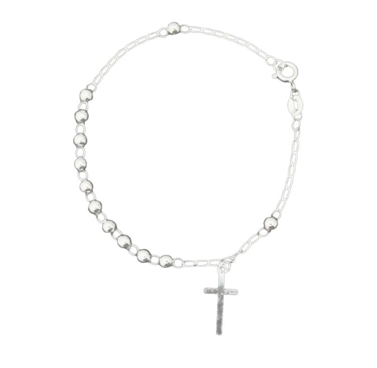 Silver Unisex Rosary Bracelet - Guadalupe Gifts