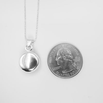 St Joseph Mini Round Pendant w/ Pressed Flowers - Guadalupe Gifts