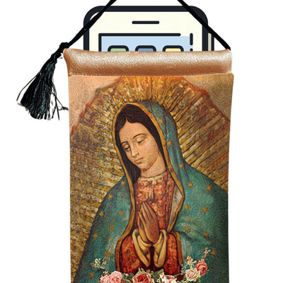 St. Juan Diego & Our Lady Phone Pouch 9" x 5" - Guadalupe Gifts