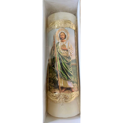 St Jude Candle | Tienda Basilica de Mexico 6.5" - Guadalupe Gifts