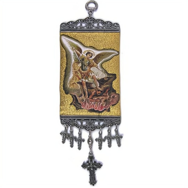 St Michael the Archangel Tapestry Banner - Guadalupe Gifts
