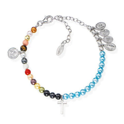 Story of Mary -Multicolor Swarovski pearls - Guadalupe Gifts