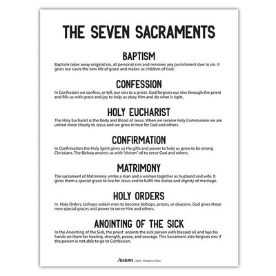 The Seven Sacraments Activity Card - 12/pk - Guadalupe Gifts