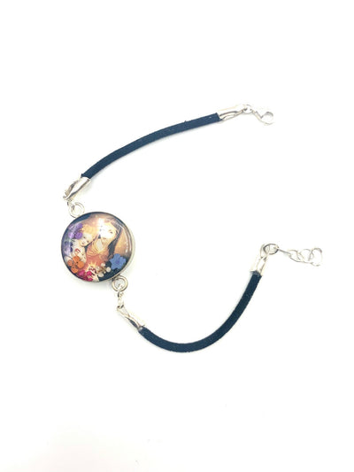 Virgin Mary Bracelet w/ Pressed Flowers - Guadalupe Gifts